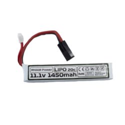 Airsoft Rham Battery 11.1v 1450mah Lipo Stick – Small Tamiya Connector