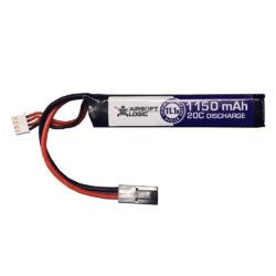 Airsoft Logic Airsoft Battery 11.1v 1150mah Lipo Stick Ultra Short – Small Tamiya Connector