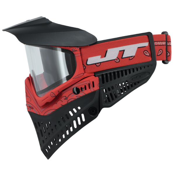 JT Proflex LE Paintball Mask With Thermal Lens - Bandana Red