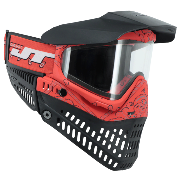JT Proflex LE Paintball Mask With Thermal Lens - Bandana Red