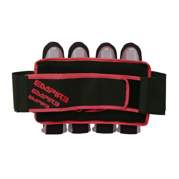 Empire Omega Paintball Harness – 4 Pods – Black/Red
