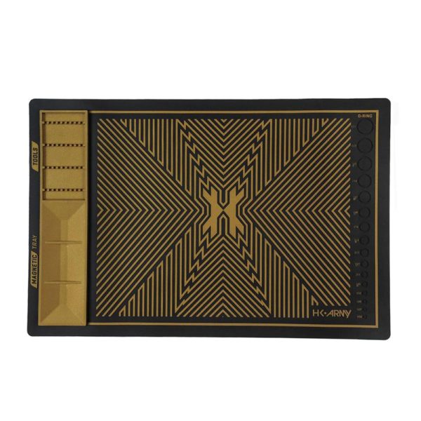 HK Army Paintball Magnetic Rubber Tech Mat MagMat – Black/Gold