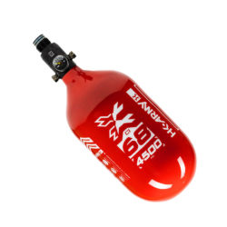 HK Army Aerolite Extra Lite Carbon Fiber Compressed Air Paintball Tank With Standard Regulator – 68/4500 – RUSH – Red/White