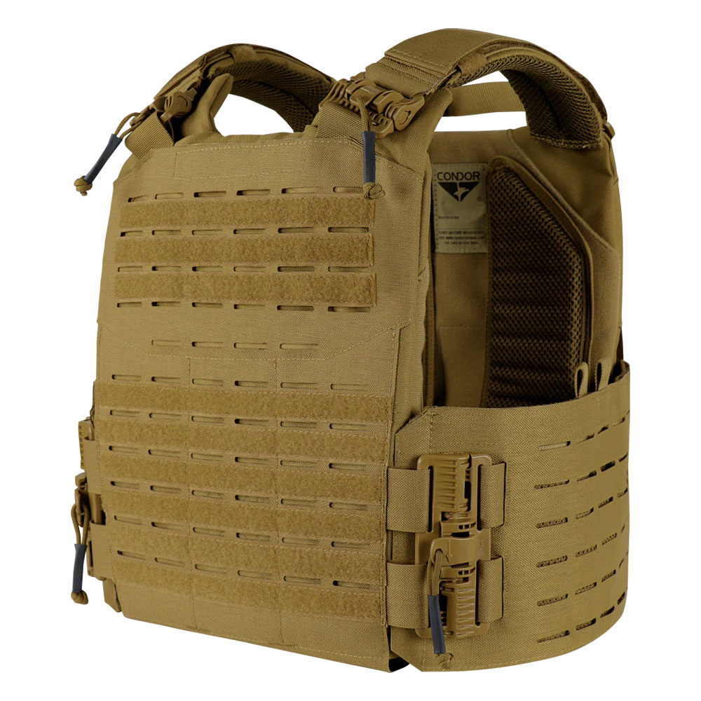 Condor Vanquish RS Plate Carrier Vest – Molle Attachment – Coyote – L/XL