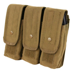 Condor Triple AK Mag Pouch – Molle Attachment – Coyote