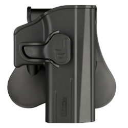 Amomax Rigid Pistol Holster – Paddle Attachment – Right Handed – CZ P-07/P-09 – Black