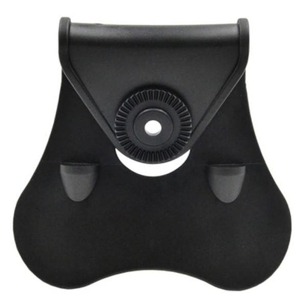 Amomax Rigid Double Pistol Mag Holster – Paddle Attachment – Baretta/H&K/USP And More – Black