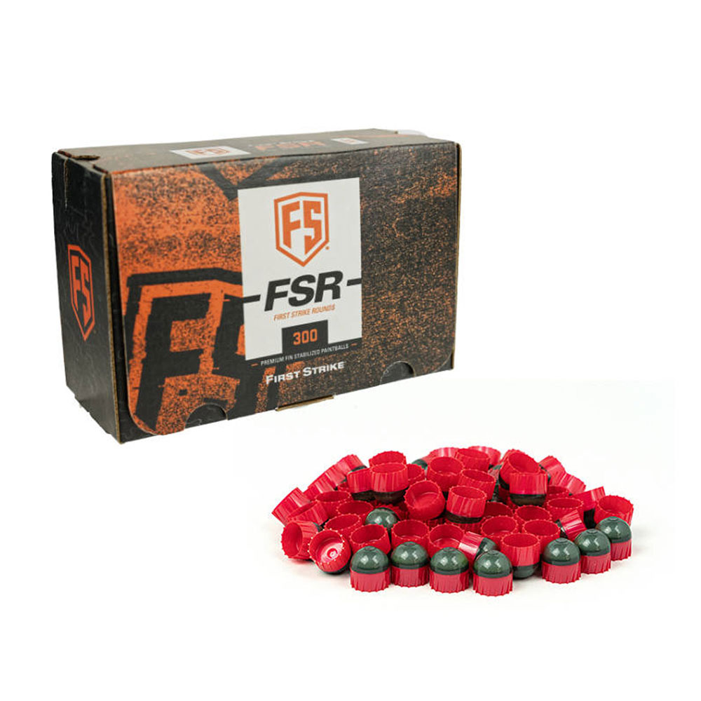 First Strike 300 Rounds Smoke/Red Shell Paintball .68 Caliber Field