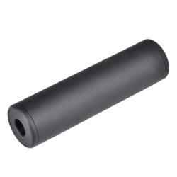 Airsoft Smooth Style 130x35mm Aluminum Mock Suppressor For 14mm Negative Threaded Barrel – Black