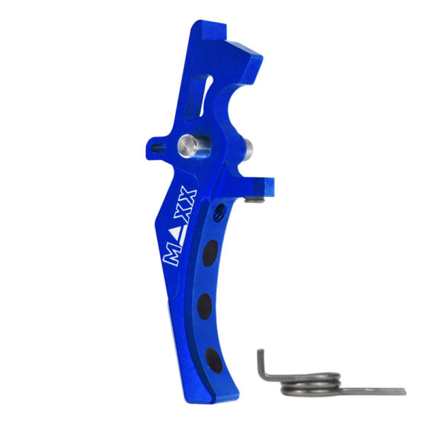 Maxx Airsoft CNC Aluminum Advanced Speed Trigger – Style D – Blue