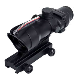 Impact Sight – ACOG Style – 4×32 Scope – Illumination Source Fiber – Red Dot – Black