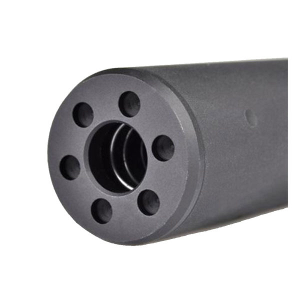 Airsoft Type B 155mm Aluminum Mock Suppressor For 14mm Negative Threaded Barrel – Black