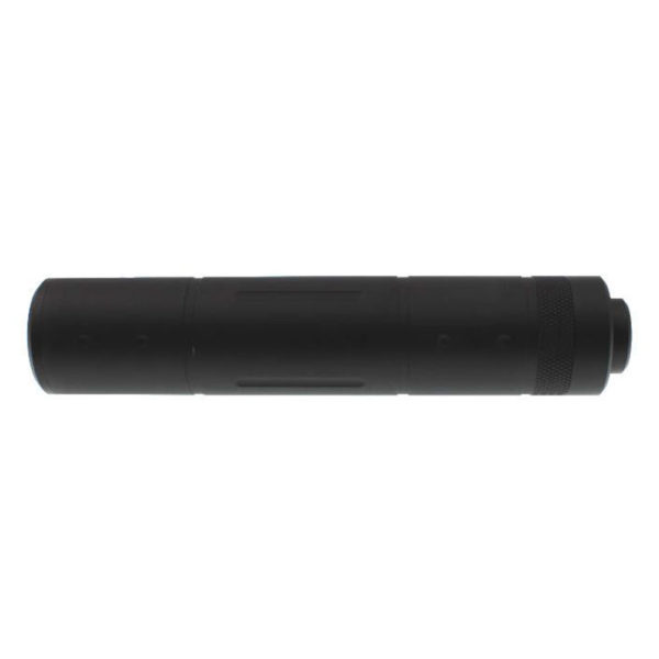 Airsoft Type D 155mm Aluminum Mock Suppressor For 14mm Negative Threaded Barrel – Black