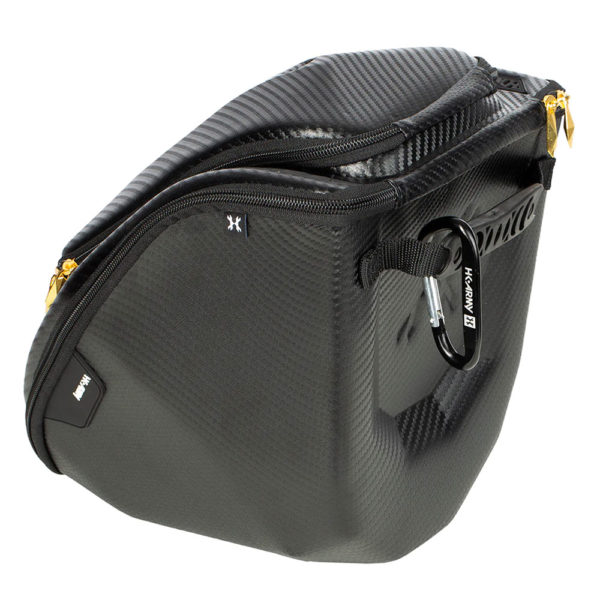 HK Army EXO Rigid Carbon Paintball Goggle Case – Black/Gold Zipper