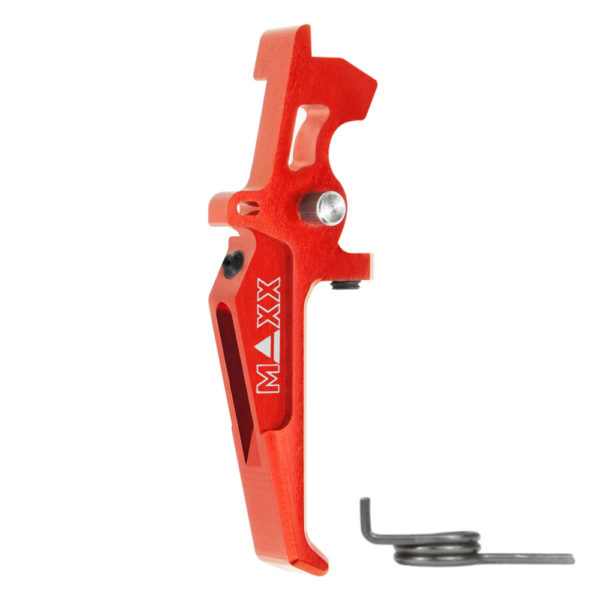 Maxx Airsoft CNC Aluminum Advanced Speed Trigger – Style E – Red