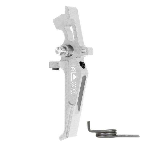 Maxx Airsoft CNC Aluminum Advanced Speed Trigger – Style E – Silver