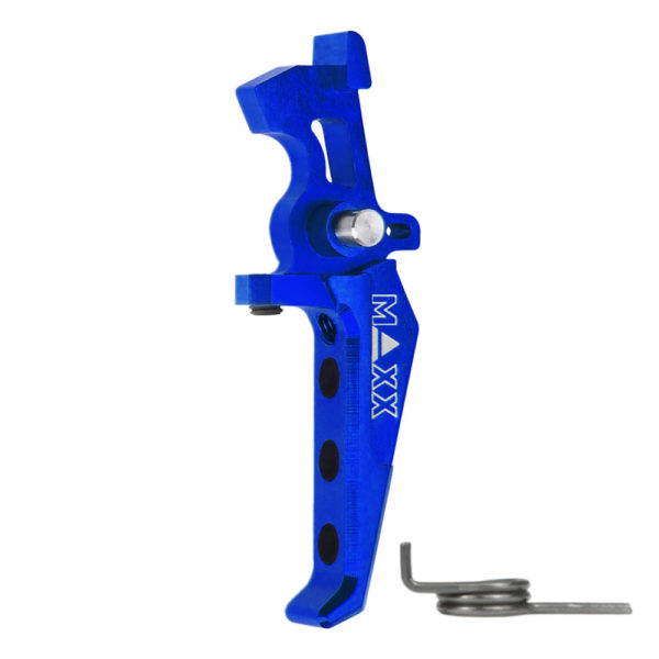 Maxx Airsoft CNC Aluminum Advanced Speed Trigger – Style E – Blue