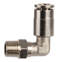 Impact 1/8” Thread to 1/4” Tube Push Connect 90 Elbow Macroline Fitting