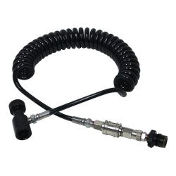Impact Coiled Paintball Remote Line With Slide Check