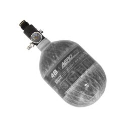 HK Army HEX Aerolite Extra Lite Carbon Fiber Compressed Air Paintball Tank With Standard Regulator - 48/4500 - Clear