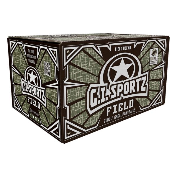 GI Sportz Paintball – .68 Caliber – Field Protected – Different Fill Colors Available – 2000 Rounds