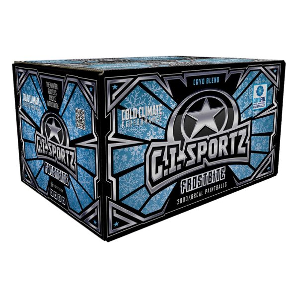GI Sportz Paintball - .68 Caliber - Frostbite, Best For Cold Weather – Different Fill Colors Available – 2000 Rounds
