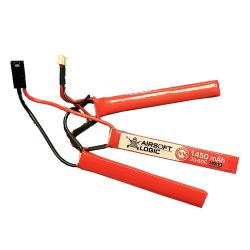 Airsoft Logic Airsoft Battery 11.1v 1450mah Lipo Triplet – Small Tamiya Connector