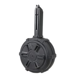 G&G Airsoft Drum Magazine Type For SMC9/GTP9 With GBB (Green Gas) Winding – 300Rd – Black