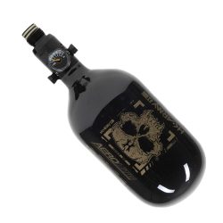 HK Army Aerolite Extra Lite Carbon Fiber Compressed Air Paintball Tank – Standard Regulator – 36/4500 – Doom – Black/Gold
