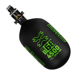 HK Army Alpha Air Carbon Fiber Compressed Air Paintball Tank With HP8 Standard Regulator – 68/4500 – Surge – Black/Neon Green