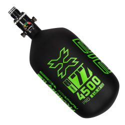 HK Army Alpha Air Carbon Fiber Compressed Air Paintball Tank With HP8 Standard Regulator – 77/4500 – Surge – Black/Neon Green