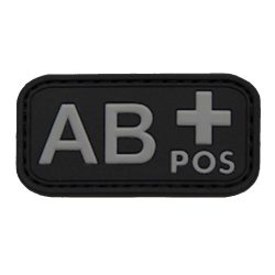 Patch PVC Blood Group AB+ – Black