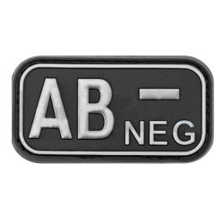 Patch PVC Blood Group AB- – Black