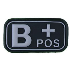 Patch PVC Blood Group B+ – Black