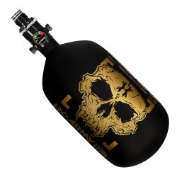 HK Army Alpha Air Carbon Fiber Compressed Air Paintball Tank With HP8 Standard Regulator - 77/4500 - DOOM Midas - Black/gold