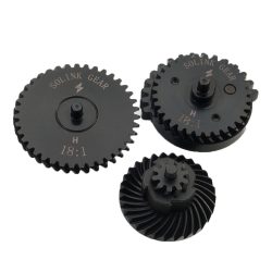 Solink Airsoft Motor CNC Steel Gear Set For AEG Rifles - Not Hollowed Out - 18:1 Helical
