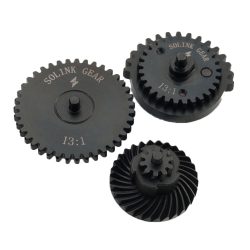 Solink Airsoft Motor CNC Steel Gear Set For AEG Rifles – Not Hollowed Out – 13:1 Helical