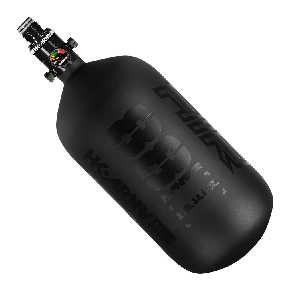 HK Army Alpha Air Carbon Fiber Compressed Air Paintball Tank With HP8 Standard Regulator - 88/4500 - Void - Black/Black