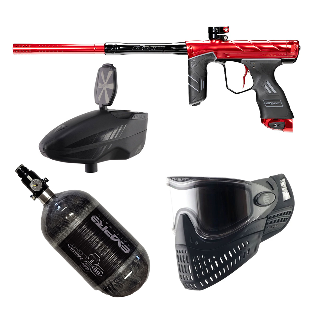 Package Deal - Dye DSR Pro Paintball Gun – PGA – Fire Polish