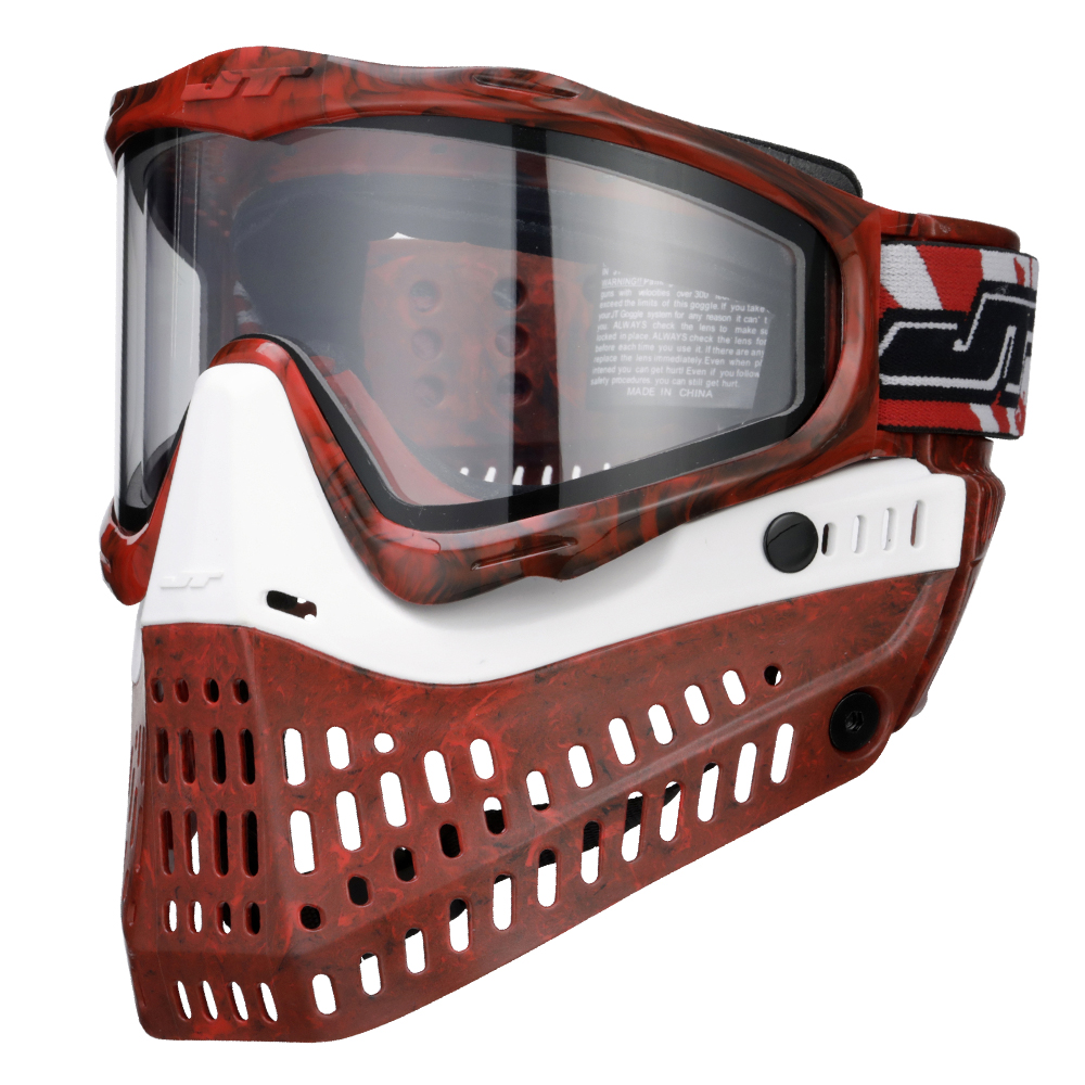 JT Proflex LE Paintball Mask With Thermal Lens – Marble - Red/Black/White - Away Edition