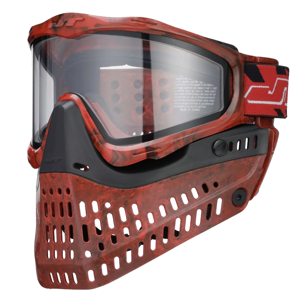 JT Proflex LE Paintball Mask With Thermal Lens – Marble - Red/Black - Home Edition