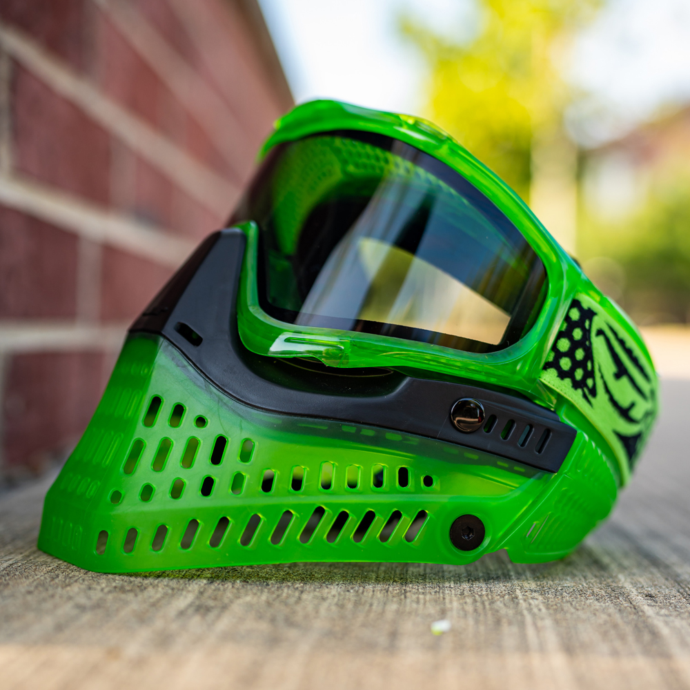 JT Proflex LE Paintball Mask With Thermal Lens – ICE Series Lucky 15 - Lime Black