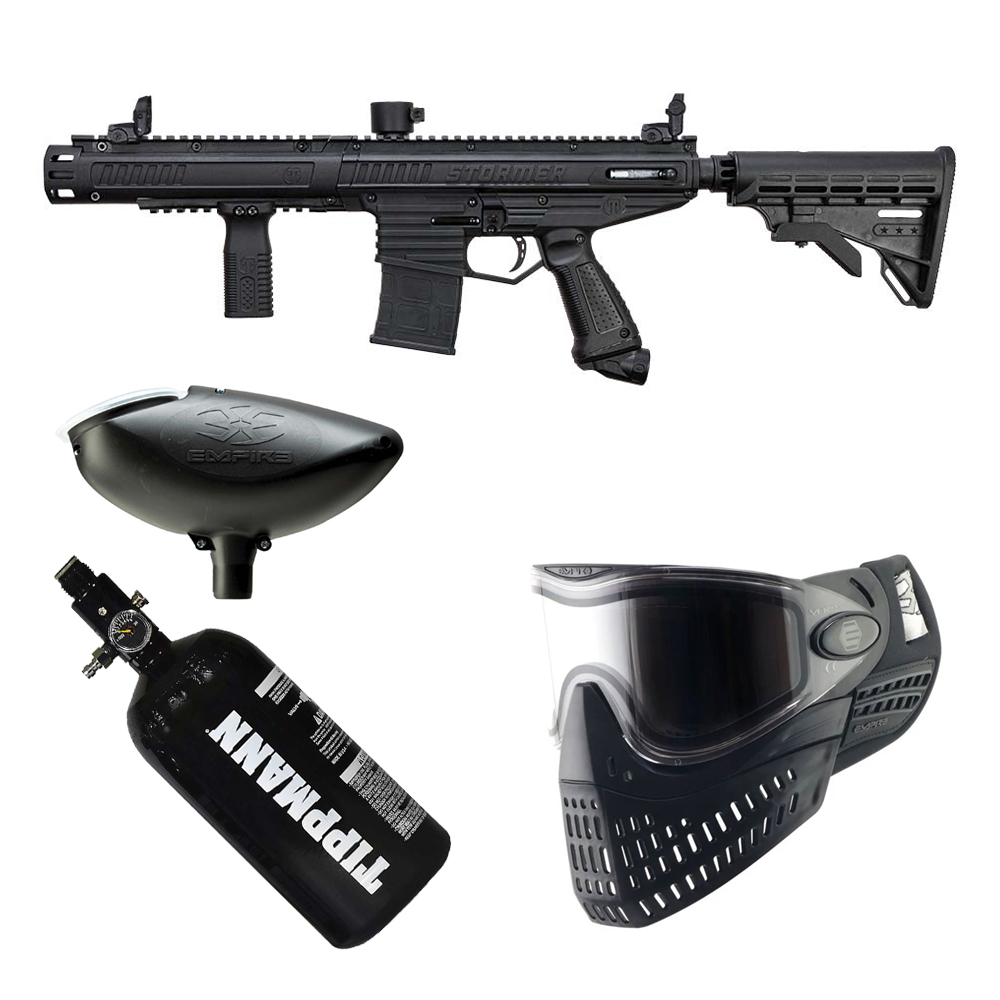Package Deal - Stormer Elite Dual Magfed Paintball Gun - Black