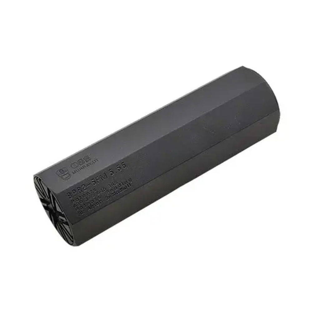 Airsoft Aluminum Mock Suppressor - OSS BPR2 - Black