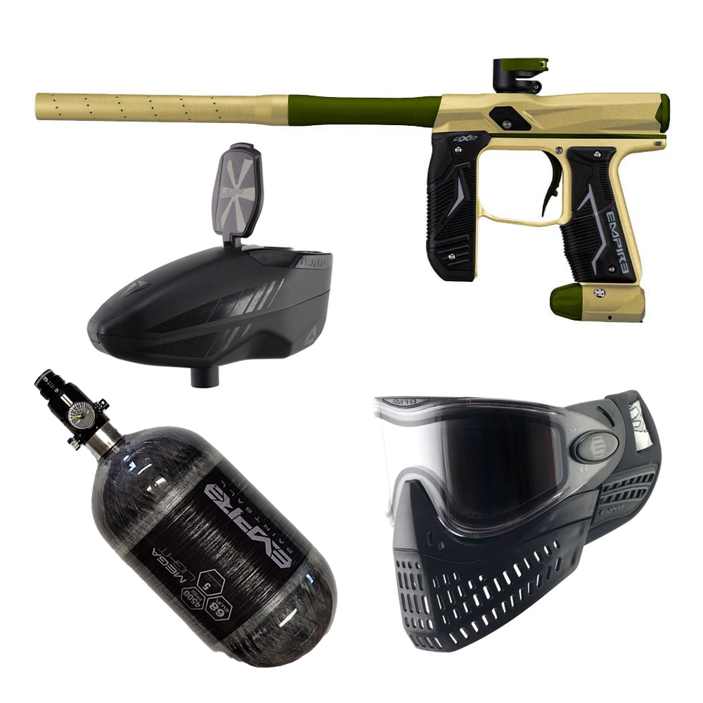 Package Deal - Empire AXE 2.0 Paintball Gun – Dust Tan/Olive