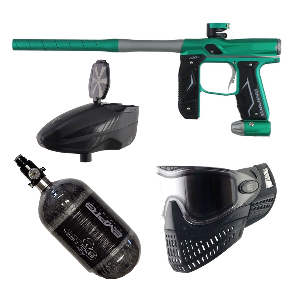 Package Deal - Empire AXE 2.0 Paintball Gun – Dust Teal/Dust Grey