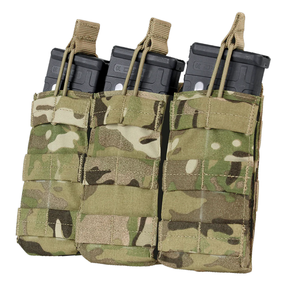 Condor Triple Open Top Mag Pouch – Molle Attachment – Multicam