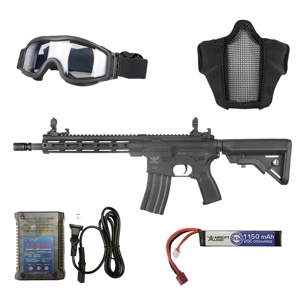 Airsoft Package Deal : Raven Evolution Neo Serpent Carbine AEG - Black