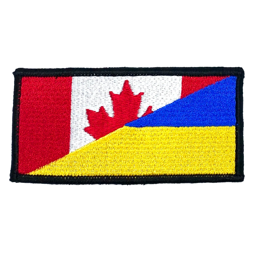 Patch Embroided - 3.5"x1.75" - Canada/Ukraine Flag