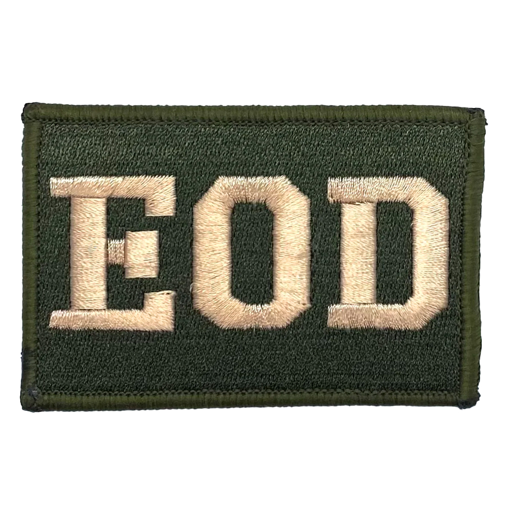 Patch Embroided - 3"x2" - EOD - OD Green